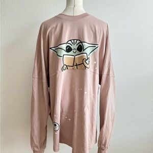 Star Wars Spirit Jersey The Child Baby Yoda Grogu Pink Oversized Long Sleeve XL